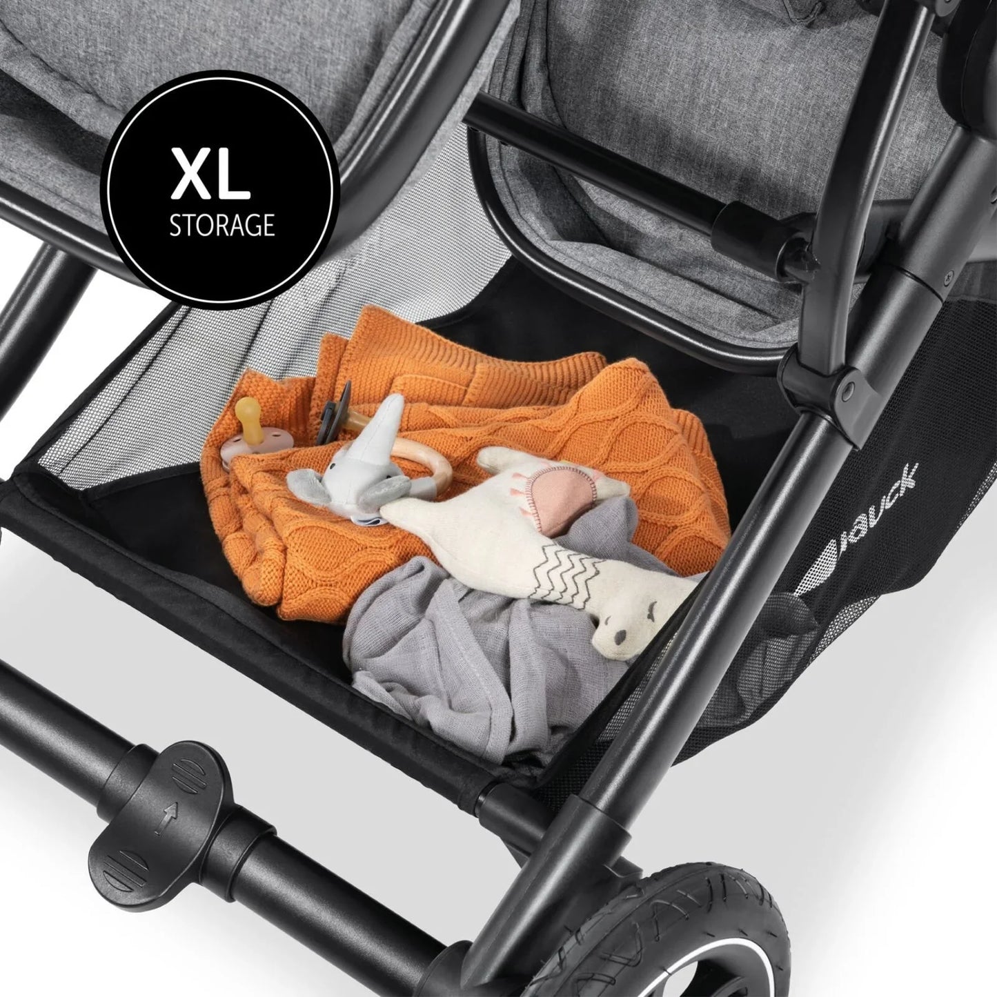 Hauck Atlantic Twin Double Stroller - Grey