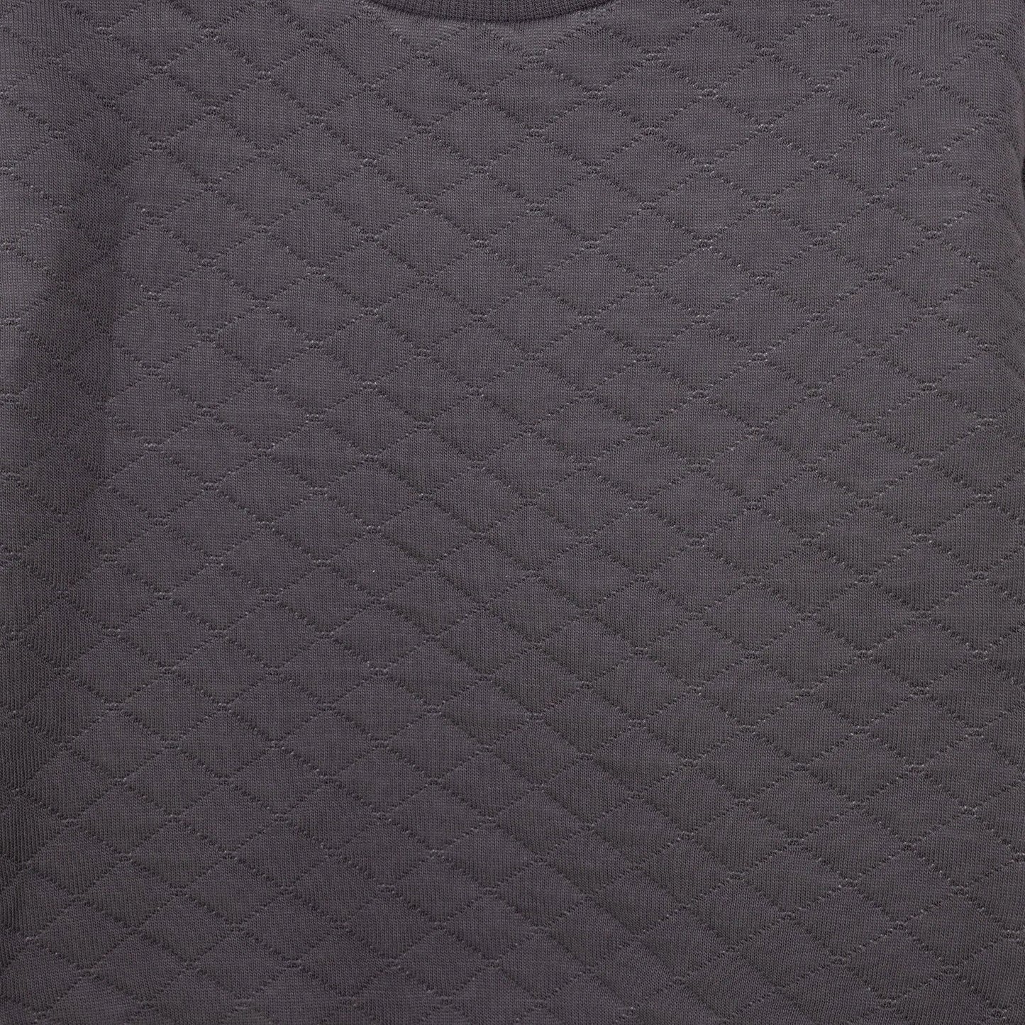 HelloBaby Newborn Quilted Sweatshirt-Footed Bottom - Charcoal