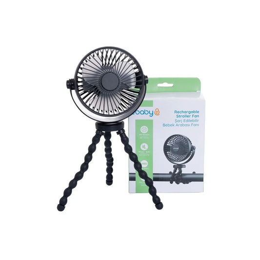 ebaby Rechargeable Stroller Fan - Black