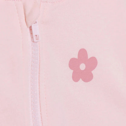 HelloBaby Girls Hooded Cardigan Crew Neck Long Sleeve - Pink