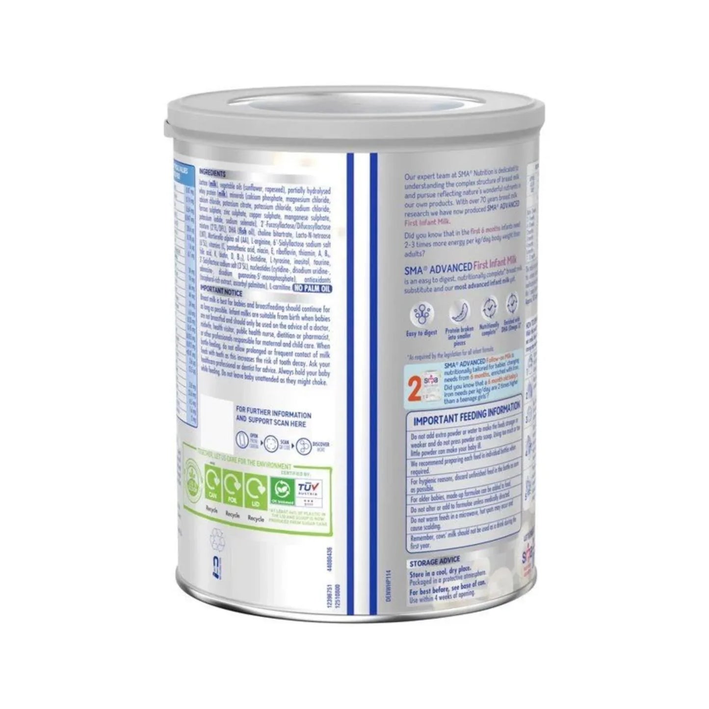 SMA Advanced 1 First Infant Milk Formula from Birth 800g
