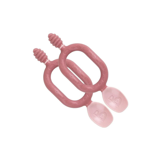 Bibado Dippit Baby Weaning Spoons 6+ months Pack of 2 - Blush