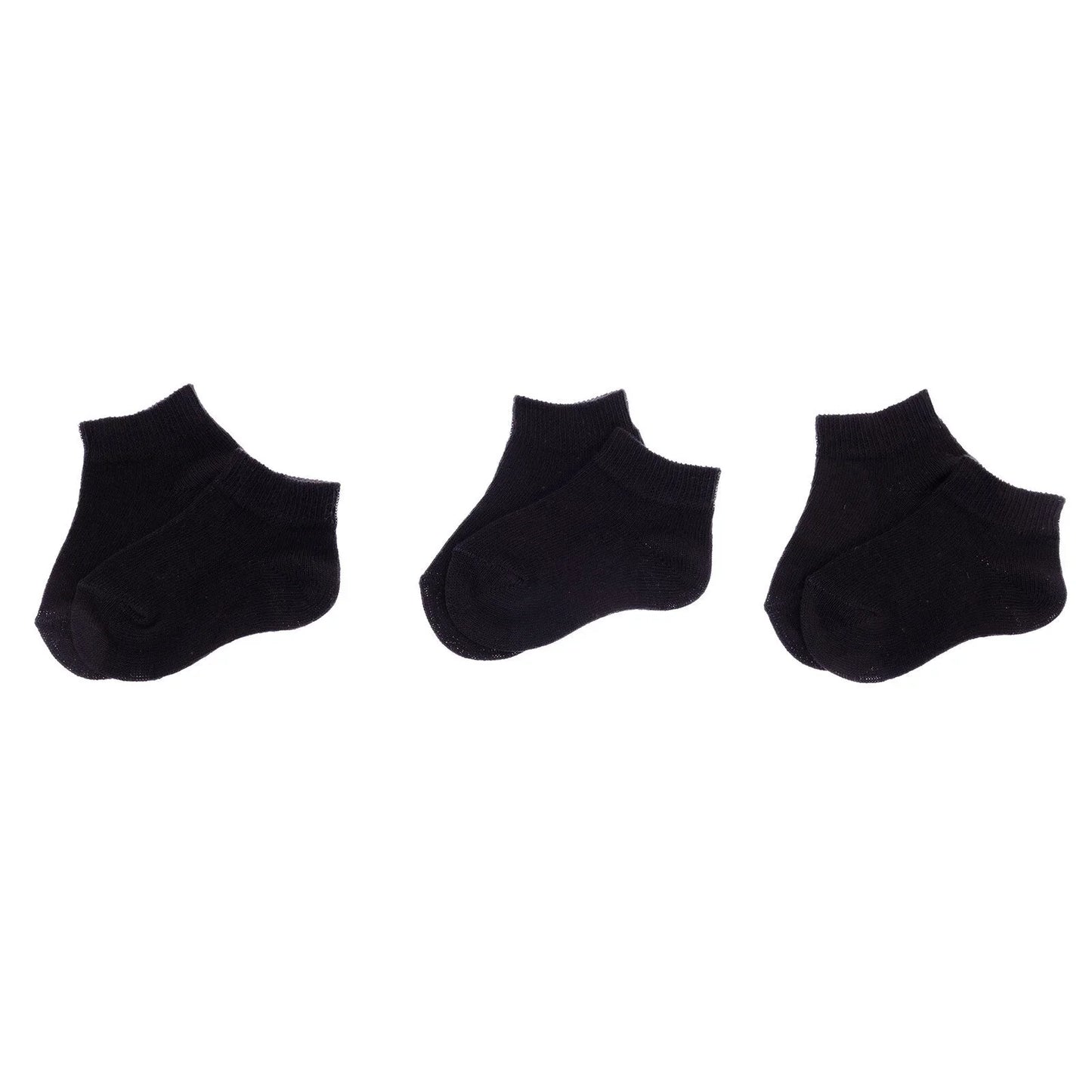 HelloBaby Boy Baby Socks 3 Pack - Black