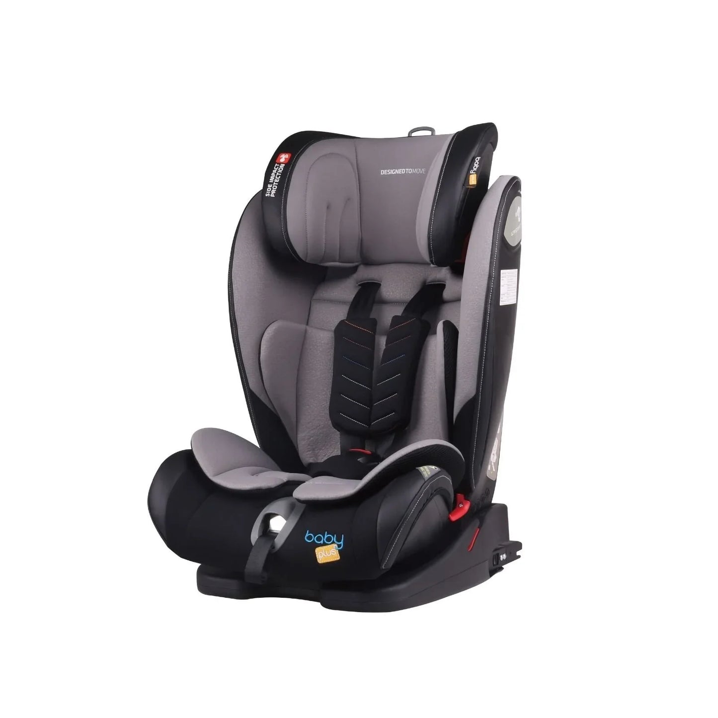 baby plus Secure Group 1/2/3 (9 Months to 12 Years) Car Seat - Grey