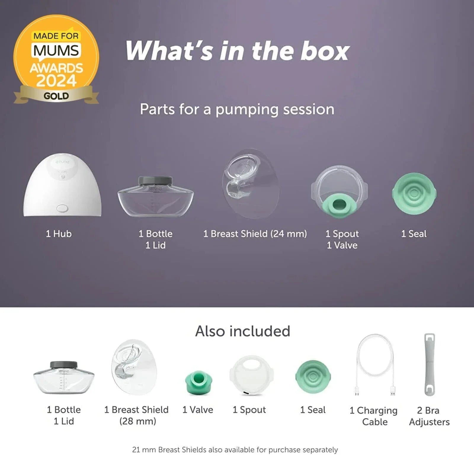 Elvie Pump Single Ultra-Quiet Wearable Electric Breast Pump