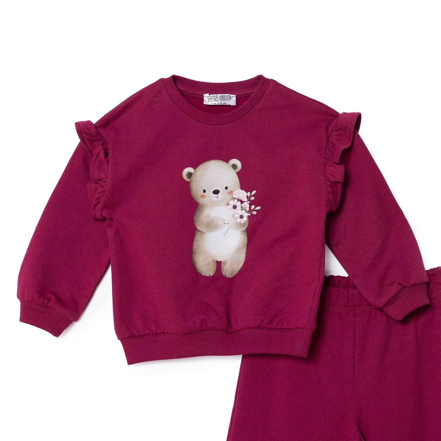 HelloBaby Jogging Set - Maroon