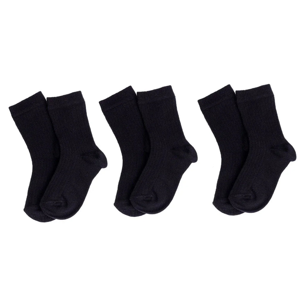 HelloBaby Unisex  Socks 3 Pcs - Black