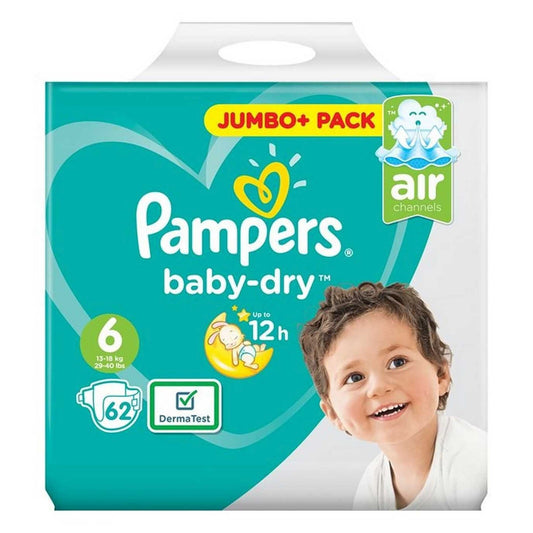Pampers Baby Dry Size 6 Jumbo Pack - 62 nappies