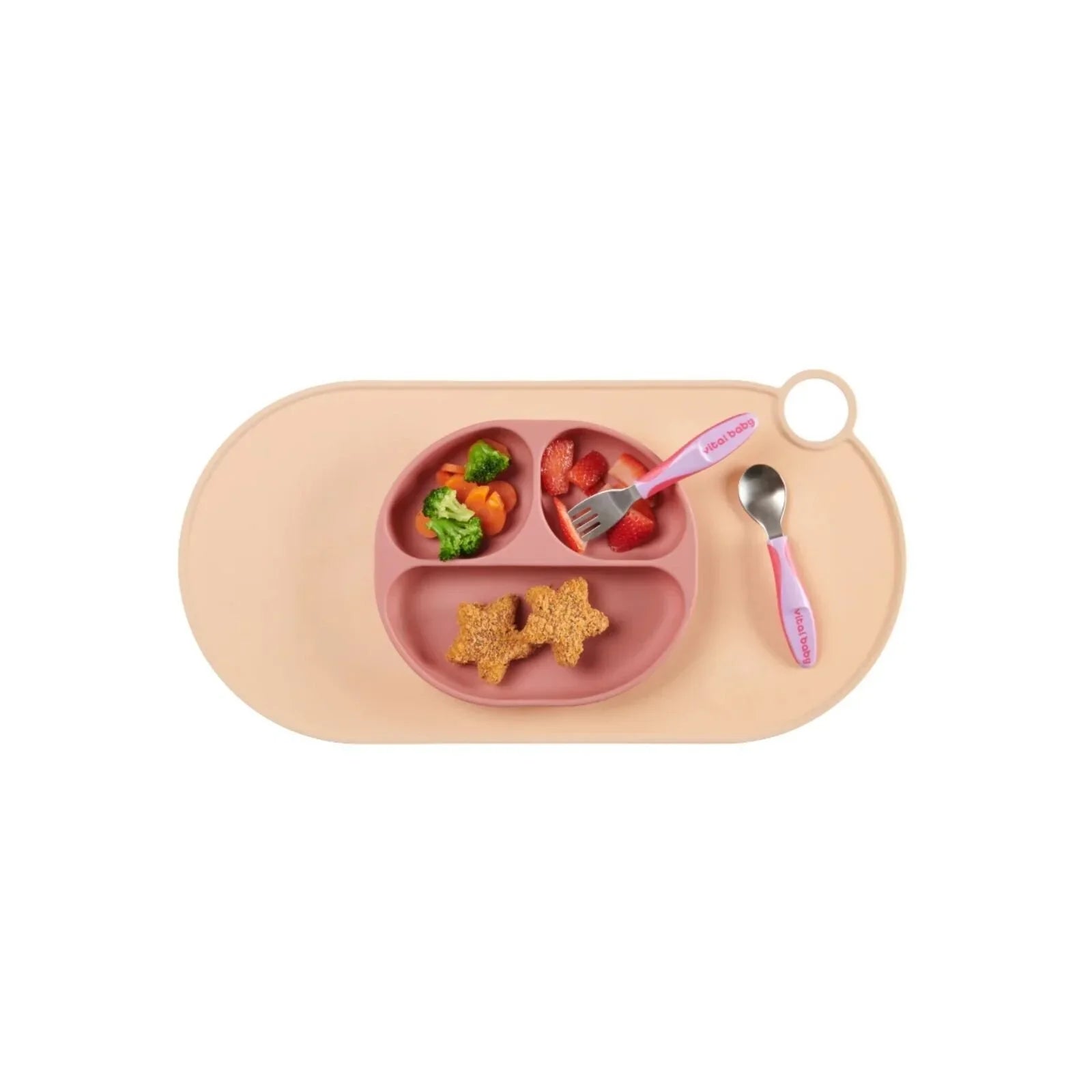Vital Baby Nourish Silicone Suction Plate - Blush Raspberry
