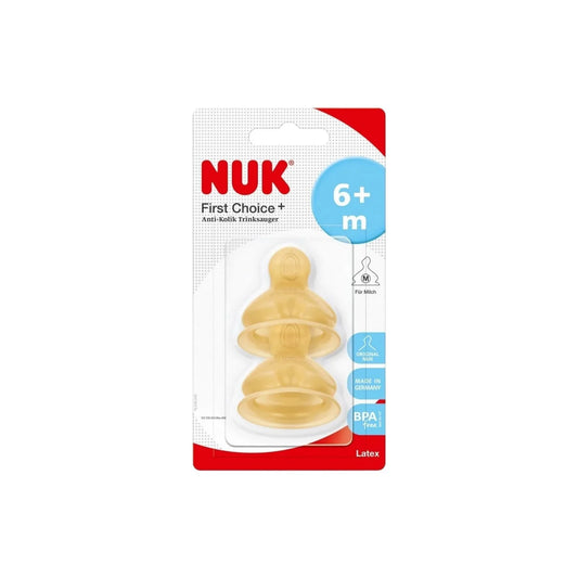 NUK First Choice+ Plus Silicone Teats Medium Feed Hole 0-6 months