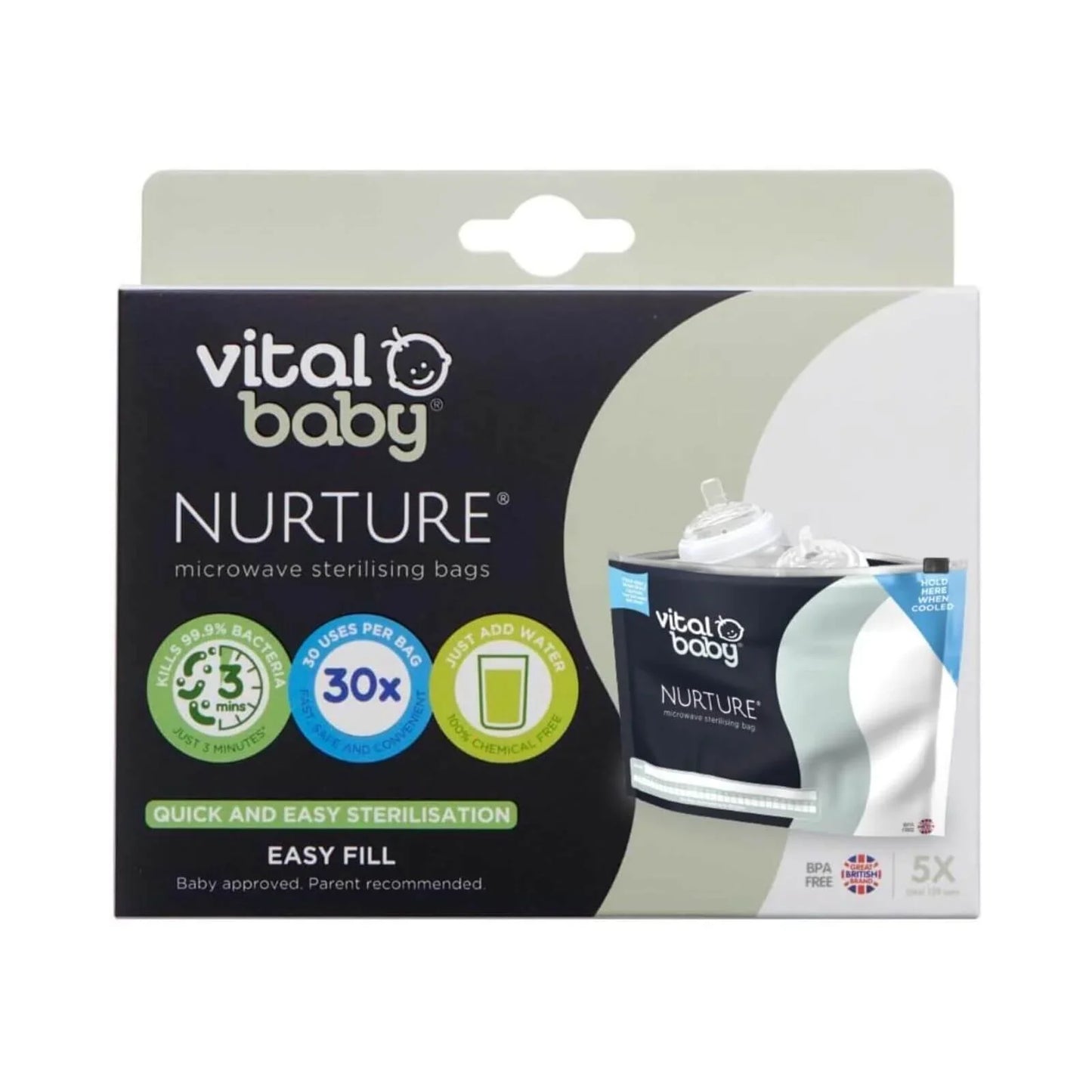 Vital Baby Nurture Microwave Sterilising Bags 5 pcs