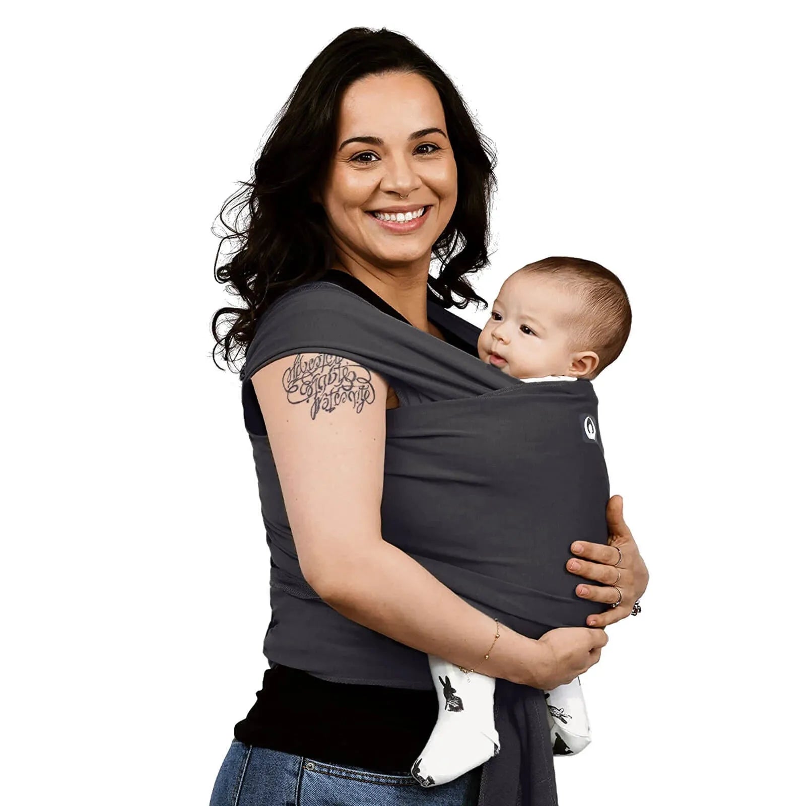 Gaia Carry Stretchy Baby Wrap Organic Cotton - Graphite