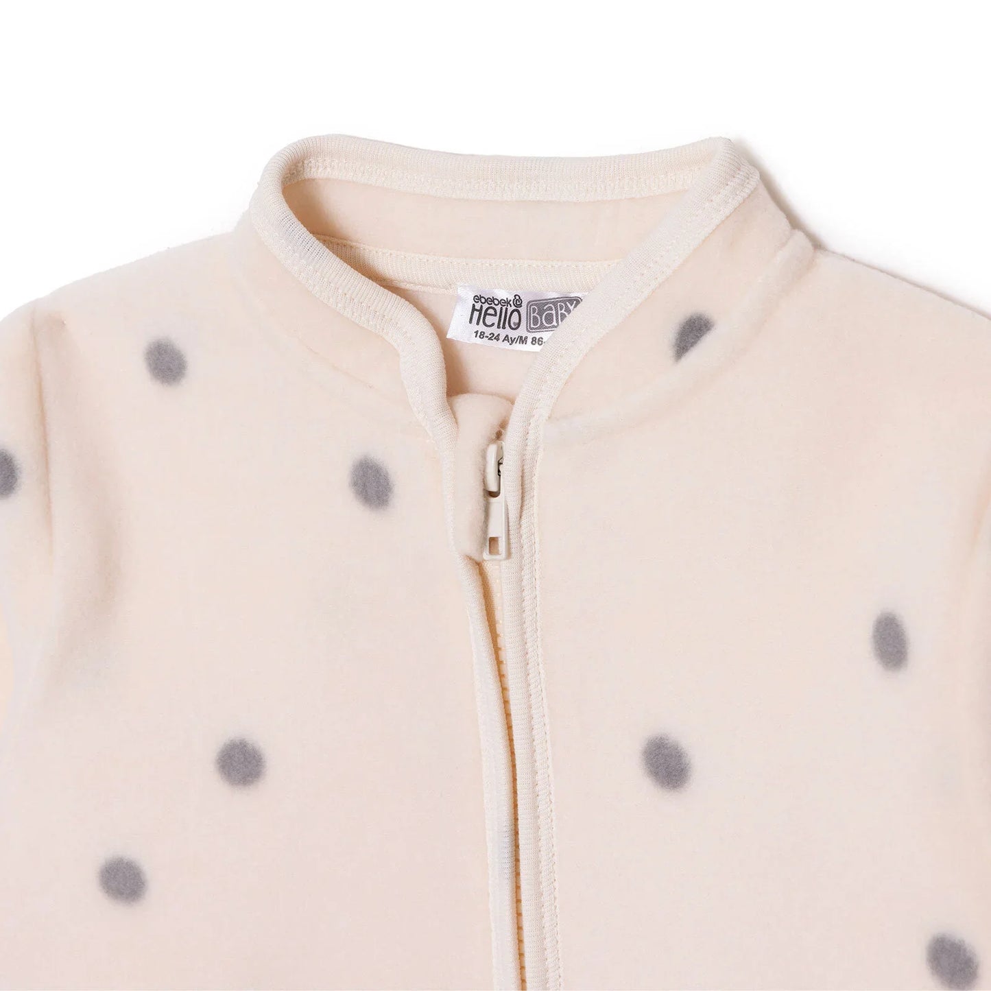 HelloBaby Polar Cardigan - Ecru Printed