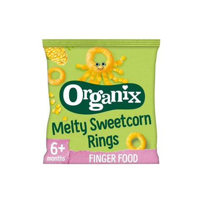 Organix Melty Sweetcorn Rings 6+ months 20g