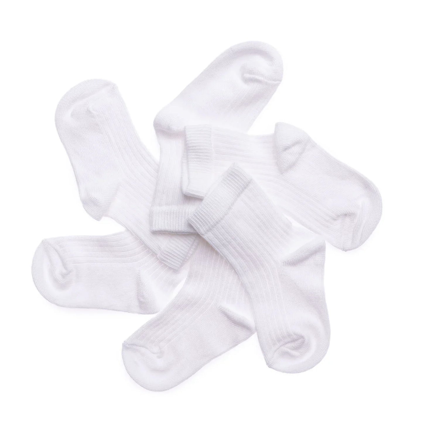 HelloBaby Unisex Baby Socks 3 Pack - White