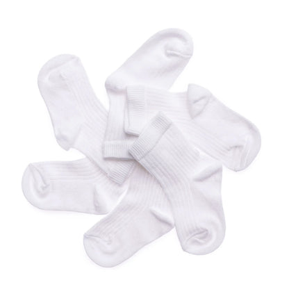 HelloBaby Unisex Baby Socks 3 Pack - White