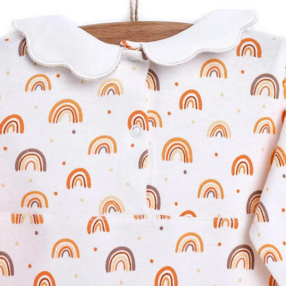 HelloBaby Newborn Baby Girl Romper - Ecru