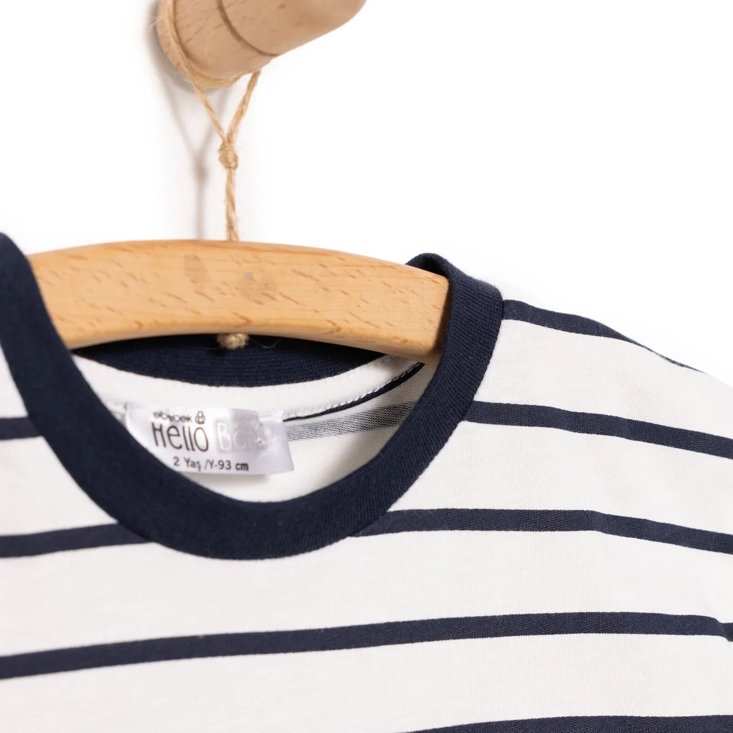 HelloBaby Motto Boy Boy Tshirt-Short - Ecru