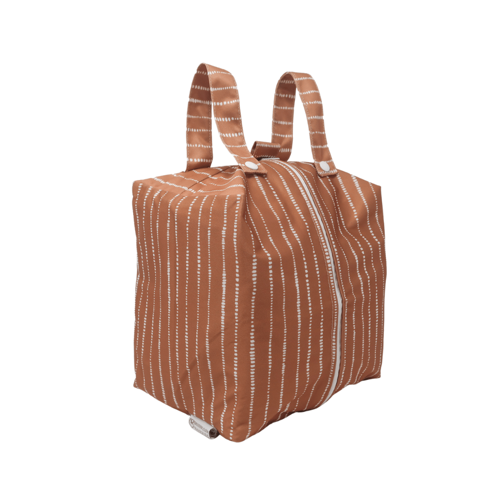 Cloth Nappy Pod - Dune Tan with White