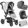 Jané Crosswalk-R All-Terrain Travel System with Carrycot & Koos iSize R1, Tech Mouse / Black Grey