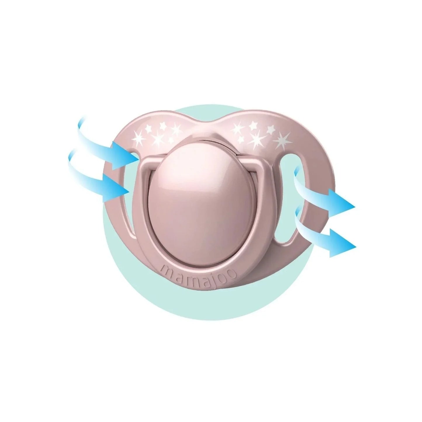 Mamajoo Orthodontic Soothers with Steriliser Box 12+ months Pack of 2 - Powder Pink & Blush