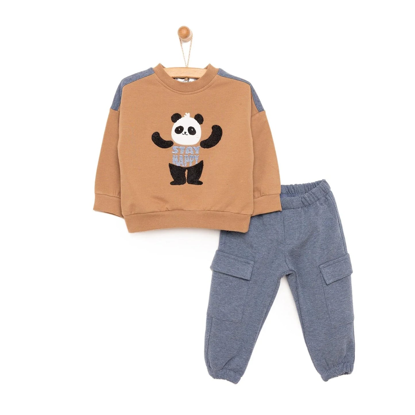 BabyZ Cool Boy Boy Sweatshirt-Pants - Brown