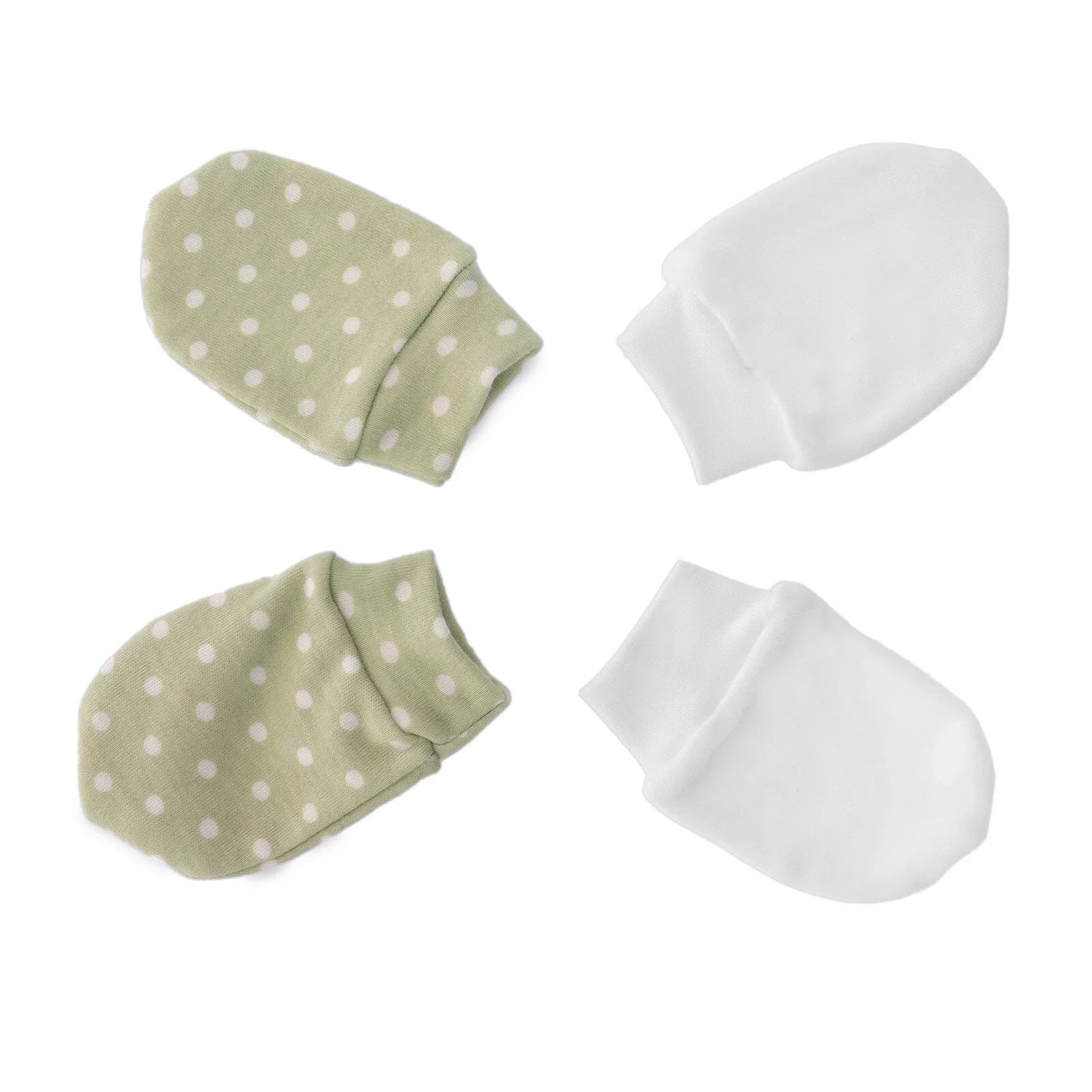 HelloBaby Newborn Mittens - Green Printed