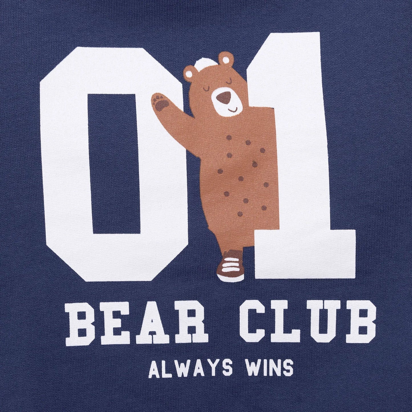 HelloBaby Basic Low Raised Lion Printed Sweatshirt - Navy Blue