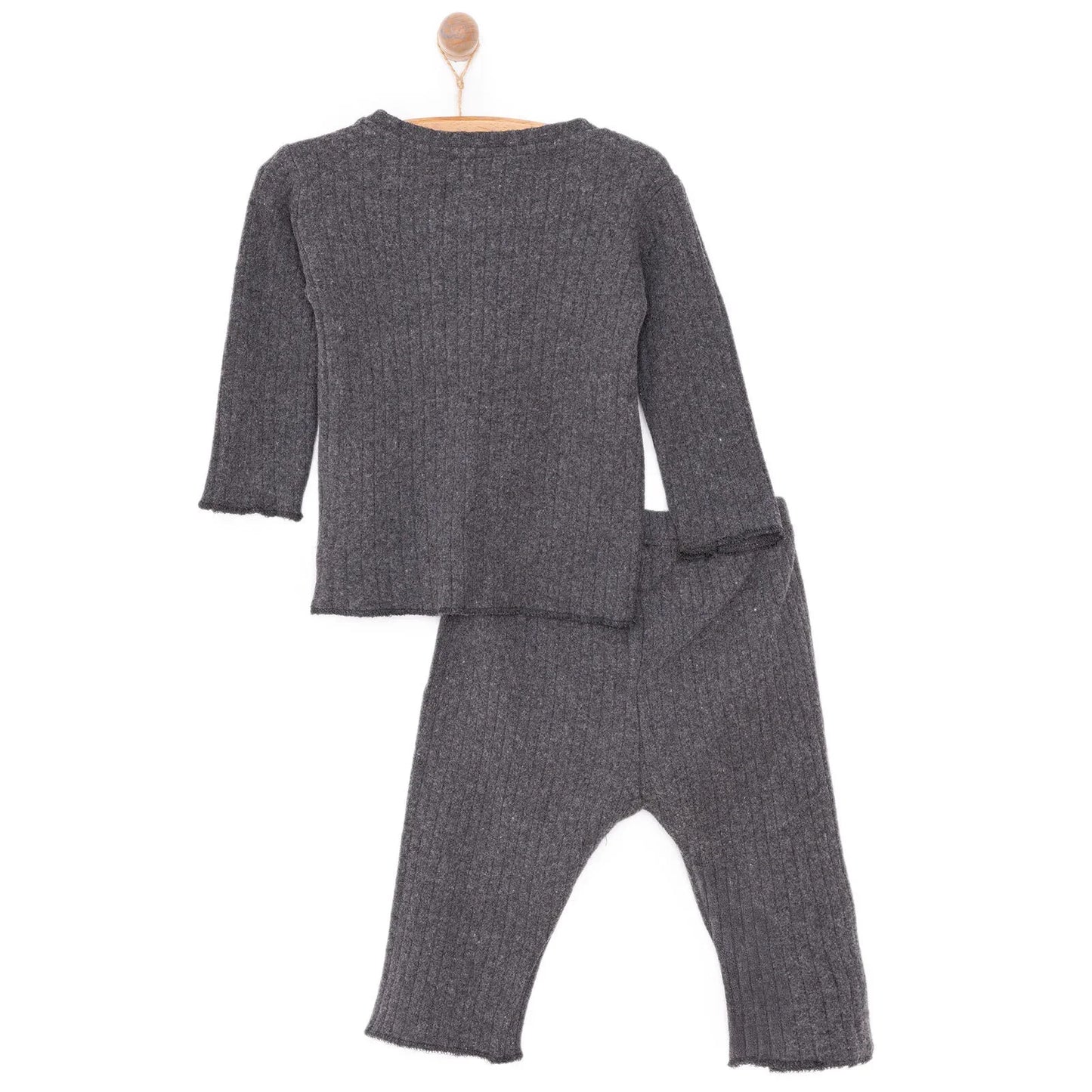 HelloBaby  Baby Boy Long Sleeve Pyjamas Set - Dark Grey