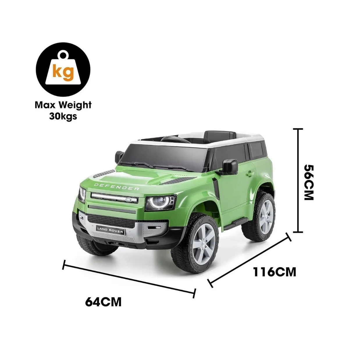 Xootz Land Rover Defender 12V Electric Ride On with Lithium Battery ...