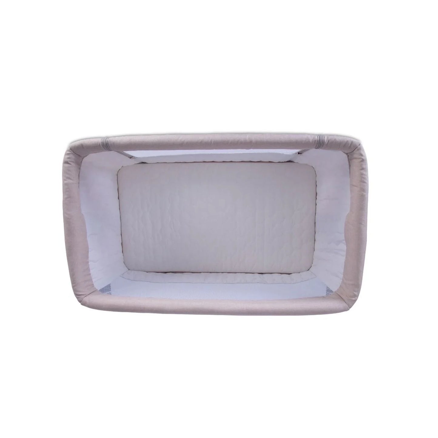 Red Kite Rockabye Bedside Crib - Oatmeal