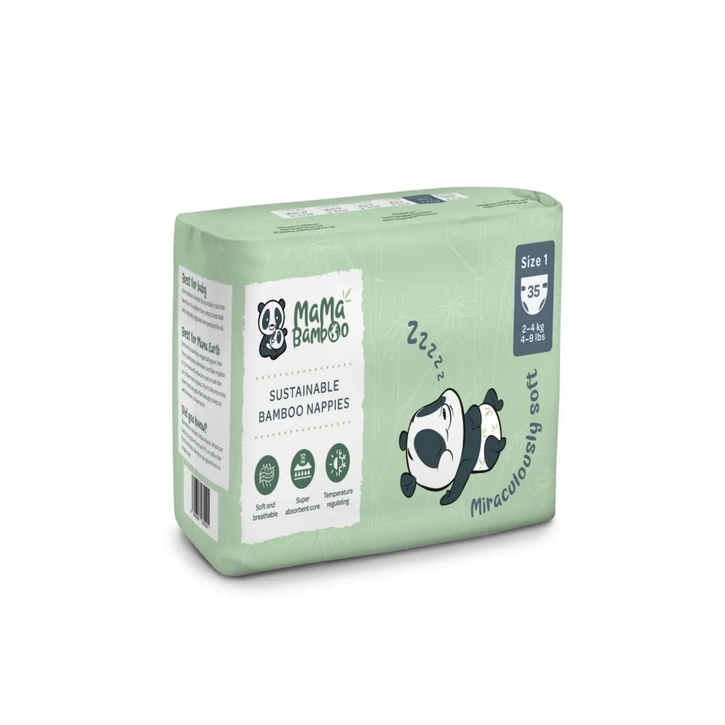 Mama Bamboo Sustainable Bamboo Size 1 - 35 nappies