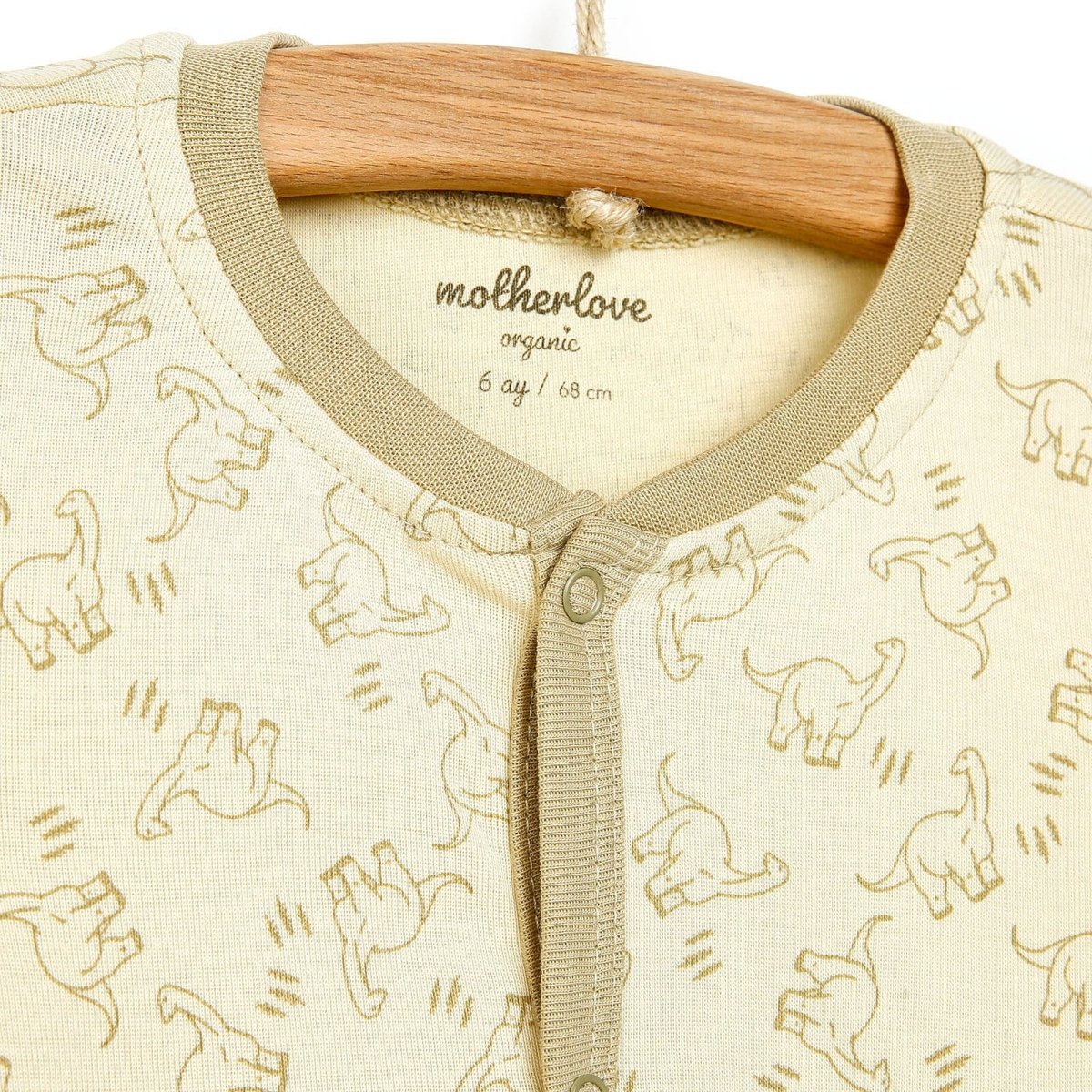 Motherlove Newborn Organic Footed Jumpsuit - Beige