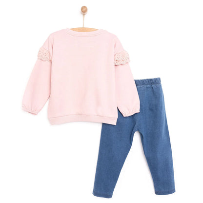 HelloBaby  Baby Girl Joggers - Powder