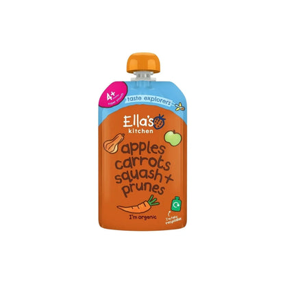 Ella's Kitchen Organic Squash Carrots Apples & Prunes Pouch 4+ months 120g