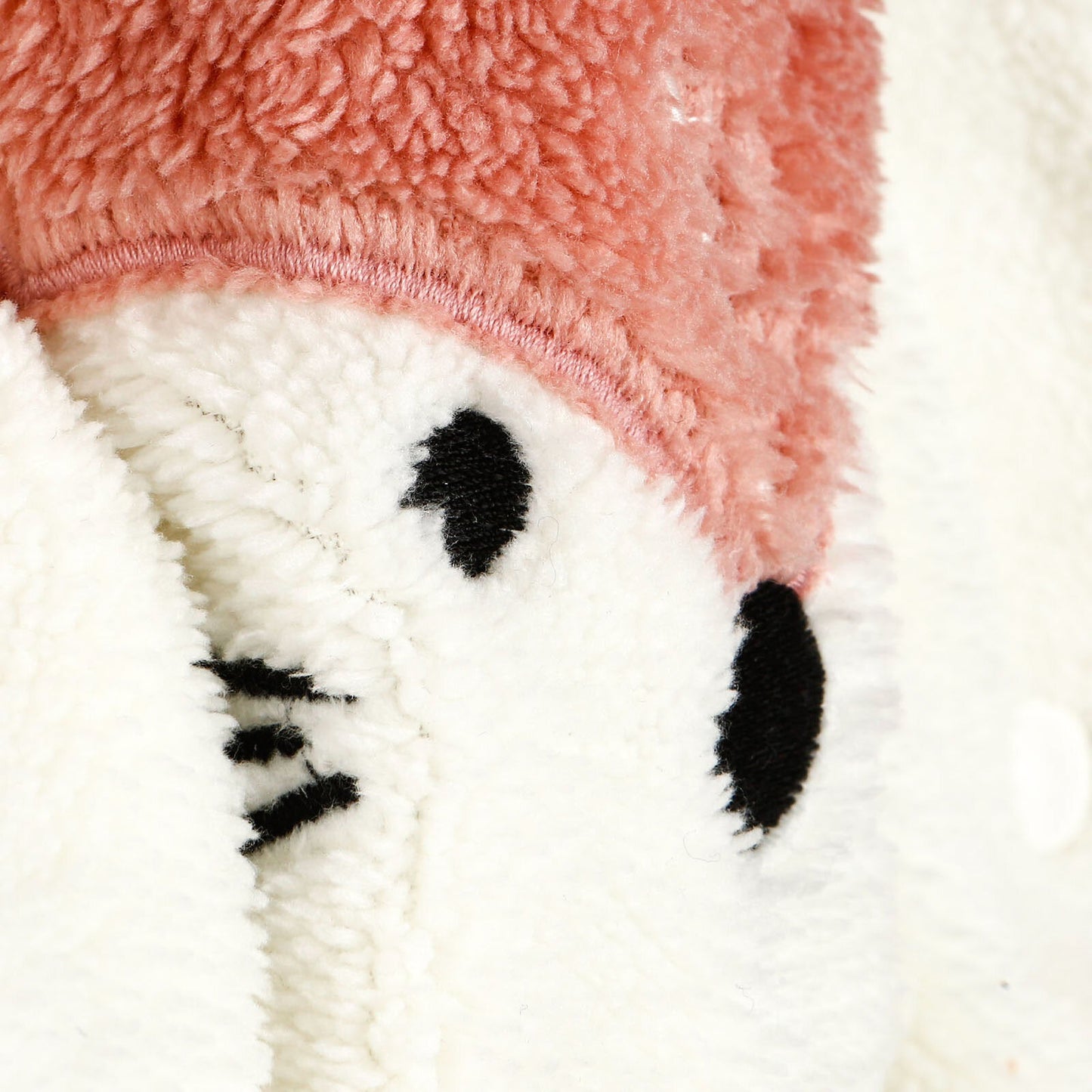 Midimod Newborn Fox Welsoft Footed Jumpsuit - Powder