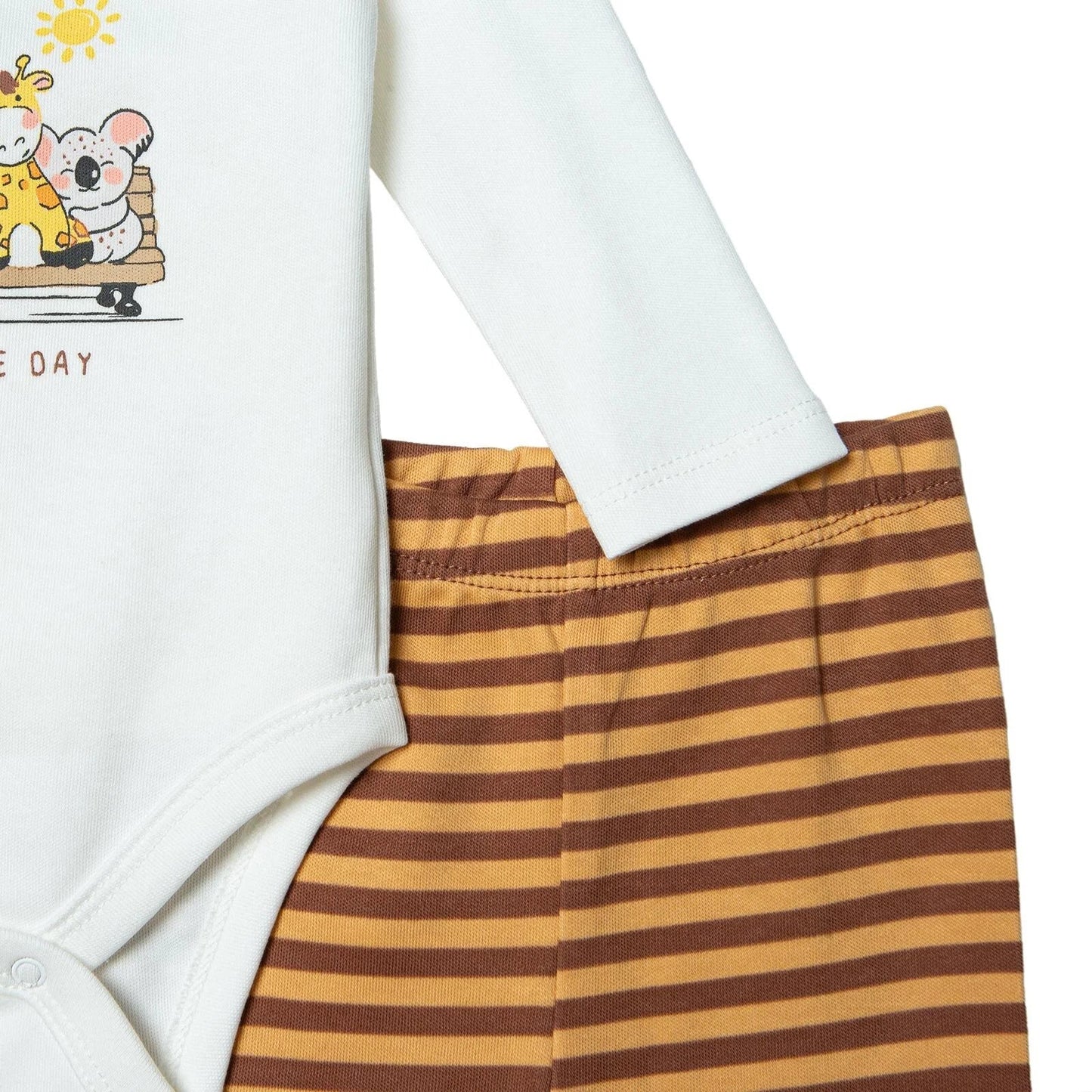 HelloBaby Newborn Body-Footed Bottom - Ecru