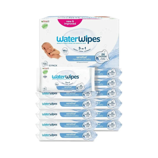 WaterWipes Sensitive Baby Wipes 12x60 pcs