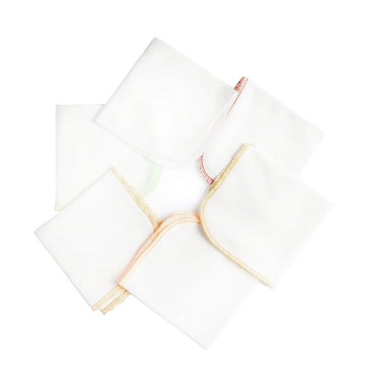 HelloBaby 6 Pack 100% Cotton Baby Washcloths - White