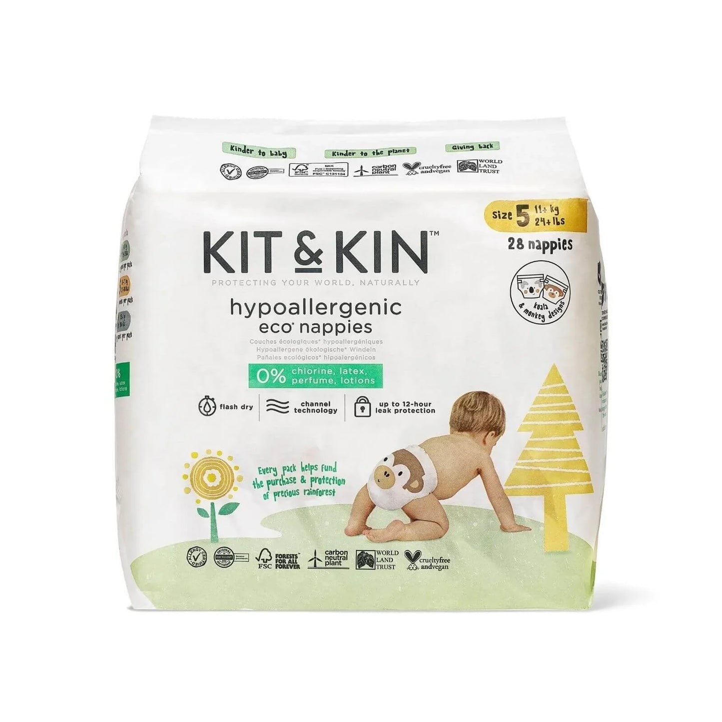 Kit & Kin Nappies Size 5 - 28 nappies