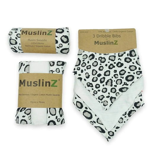 MuslinZ Bamboo/Organic Cotton Muslin Set - Leopard