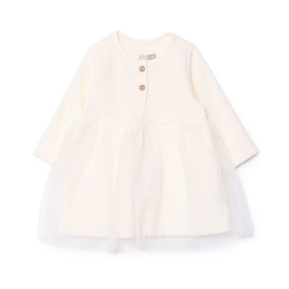 HelloBaby Newborn Dress - Ecru