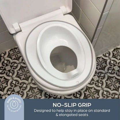 Dreambaby Toilet Topper with Grey Trim - White