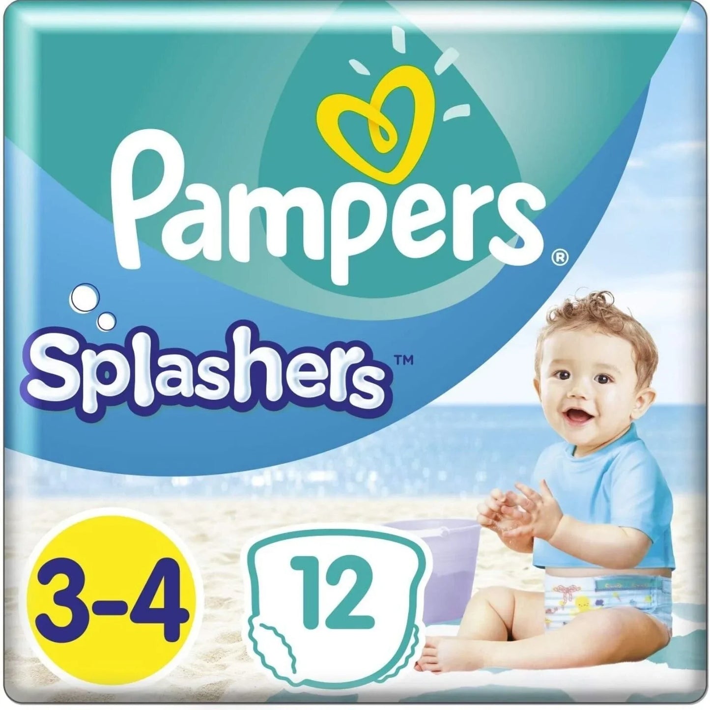 Pampers Splashers Baby Shark Size 3-4 - 12 nappies