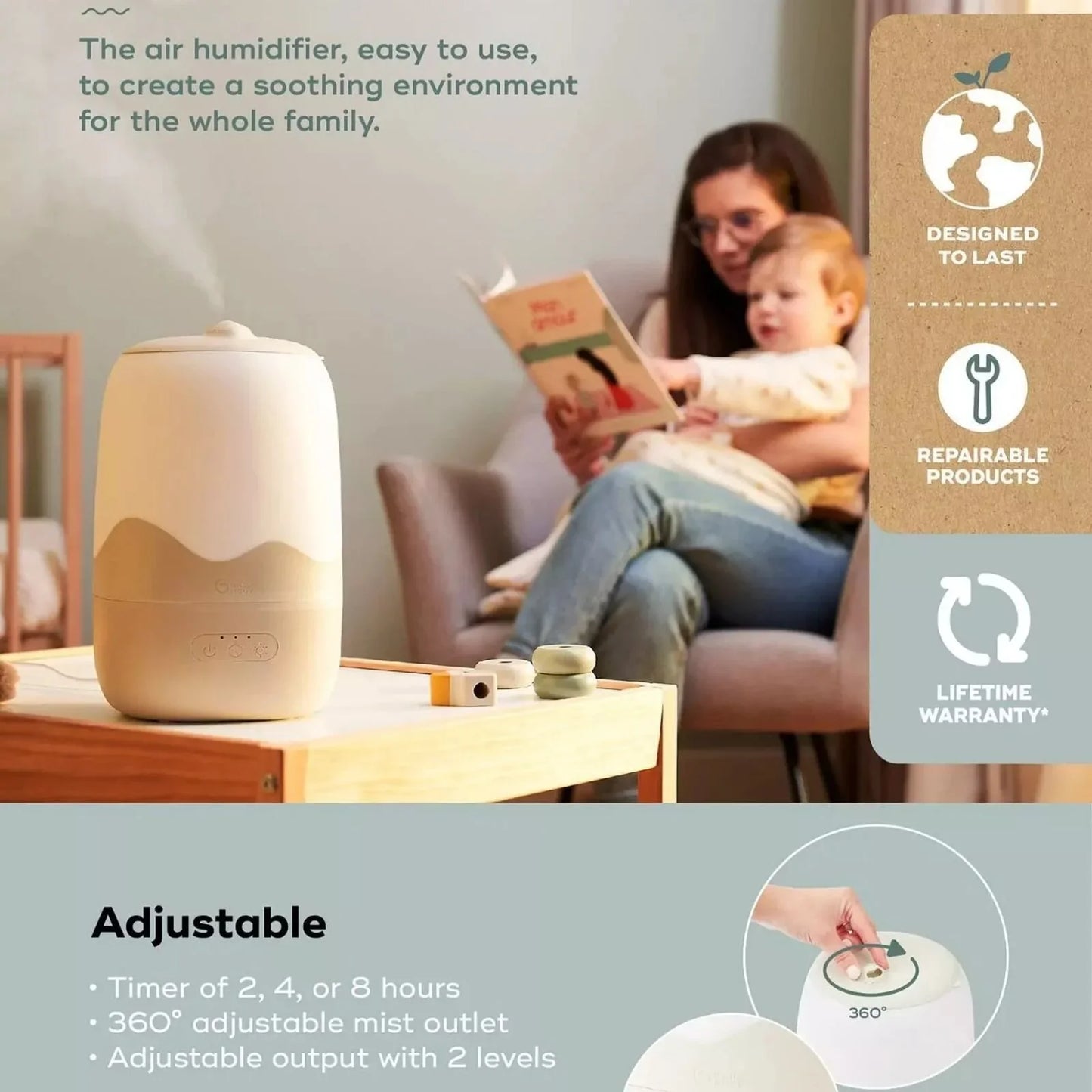 Babymoov Wave Humidifier with Cleaning Brush
