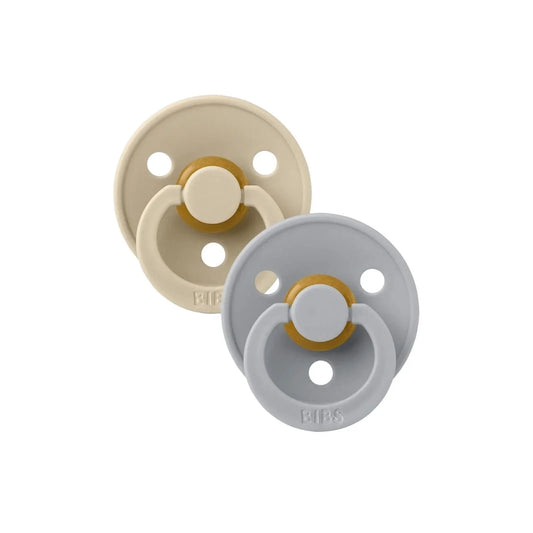 BIBS Colour Latex Soothers 6+ months Pack of 2 - Vanilla & Cloud