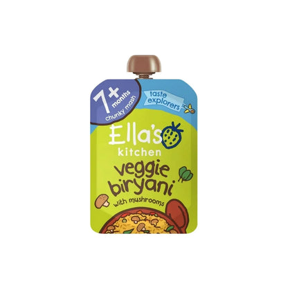 Ella's Kitchen Veggie Biryani with Mushrooms Baby Food Pouch 7+ months 130g