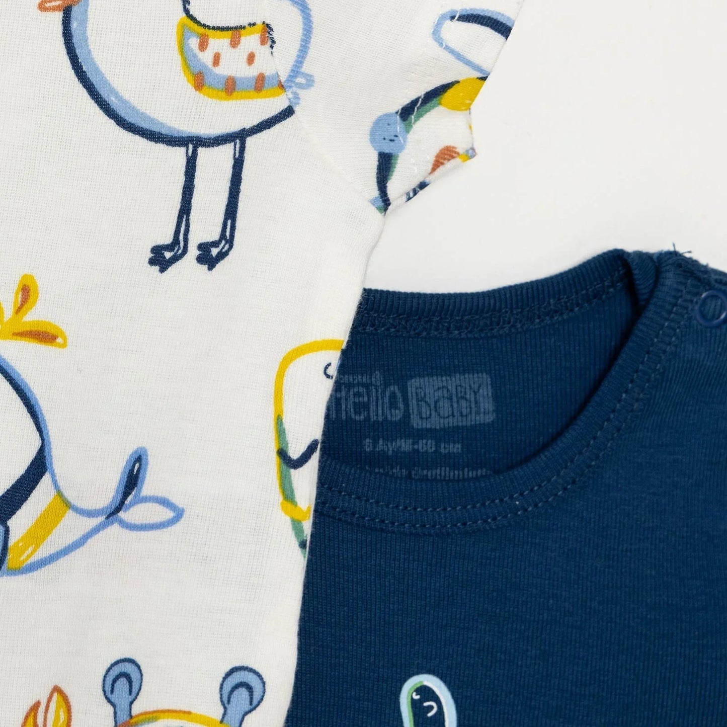 HelloBaby Baby Boy Short Sleeve Body 2 pcs - Navy Blue