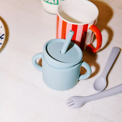 Pippeta Silicone Cup with Straw - Sea Salt