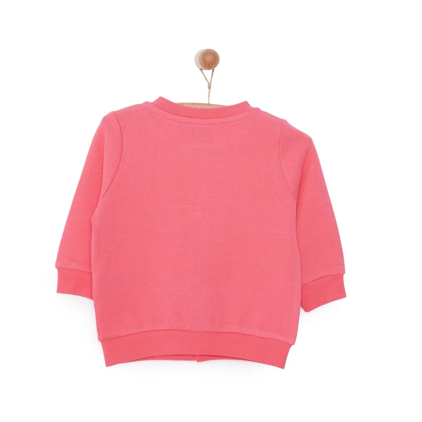 HelloBaby Basic Rib Cardigan - Dark Pink